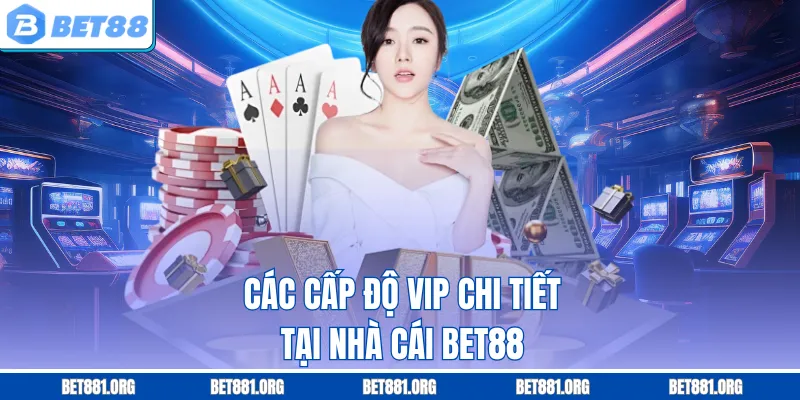 Các cấp độ VIP chi tiết tại nhà cái Bet88